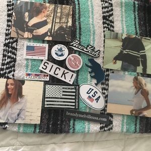Brandy Melville stickers + 4 RARE cardstock photos